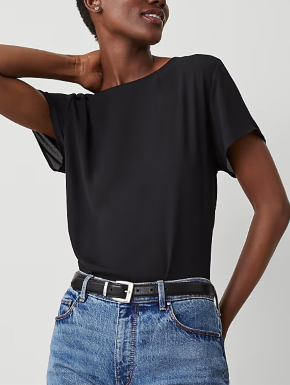 NWT Ann Taylor Black Blouse